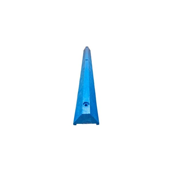Ultra Parking Block w/Hardware, 4 in Height, 6 ft Length, Blue